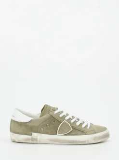 Philippe Model – Sneaker aus Nubukleder Salbeigrün