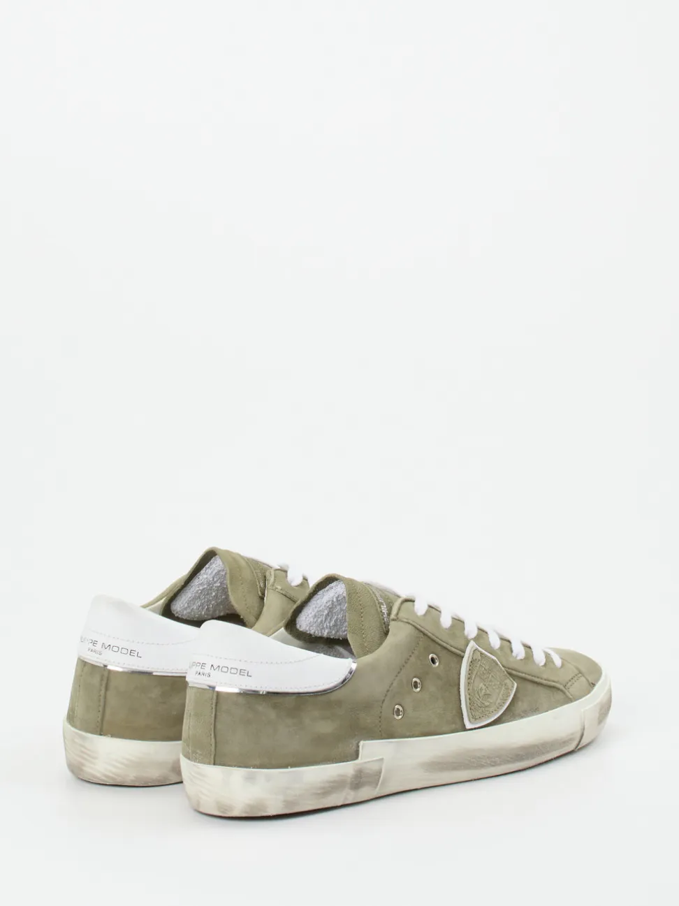 Philippe Model – Sneaker aus Nubukleder Salbeigrün