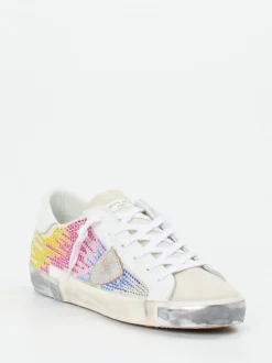 Philippe Model – Sneaker aus Veloursleder mit Strass
