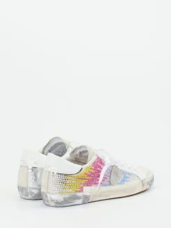 Philippe Model – Sneaker aus Veloursleder mit Strass
