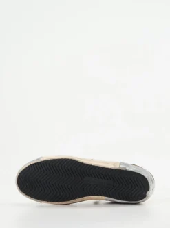 Philippe Model – Sneaker aus Metallicleder in Rosé-Silber