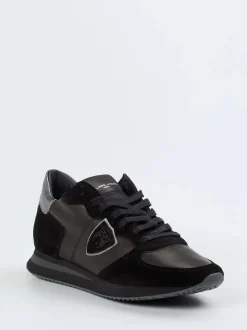 Philippe Model – Sneaker aus Veloursleder Schwarz