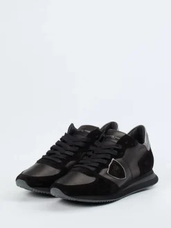 Philippe Model – Sneaker aus Veloursleder Schwarz