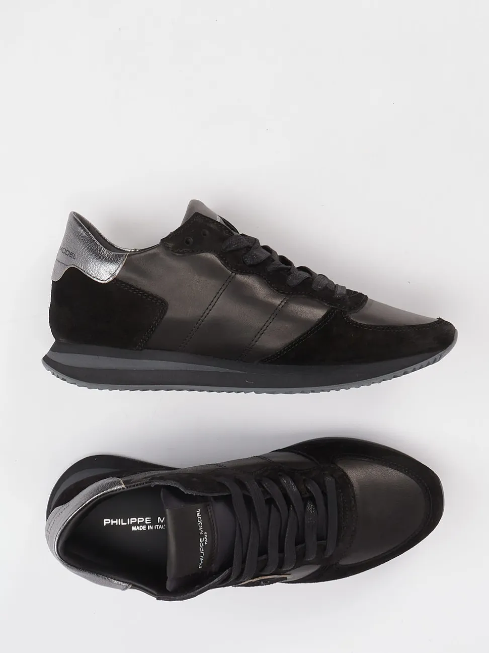 Philippe Model – Sneaker aus Veloursleder Schwarz