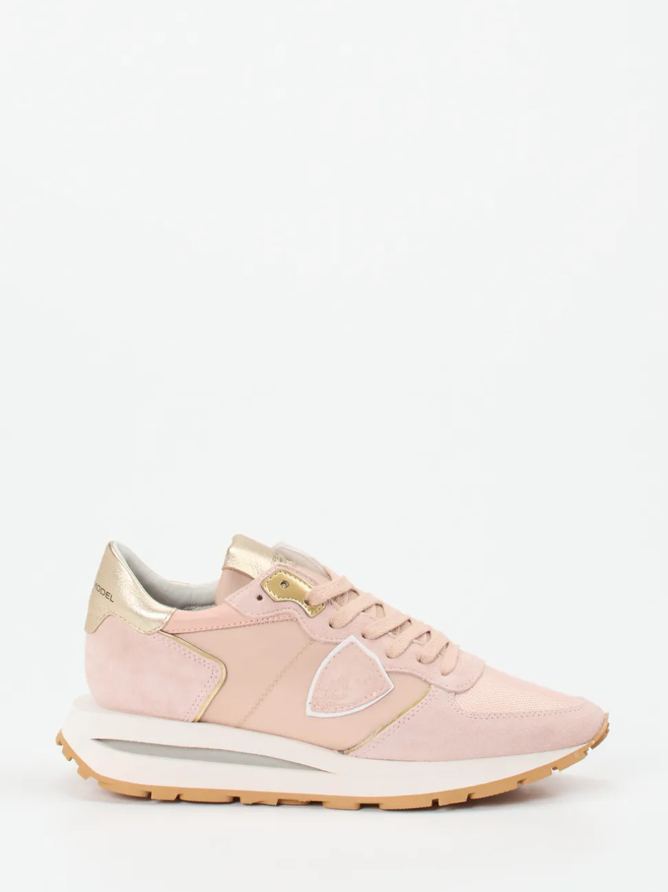 Philippe Model – Sneaker aus Veloursleder in Rosé