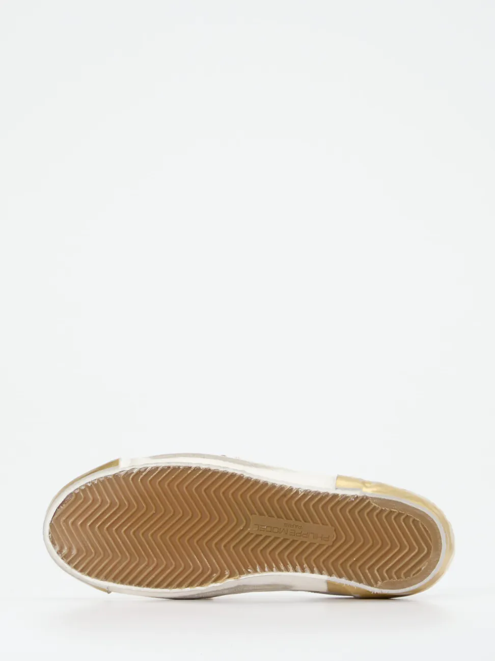 Philippe Model – Sneaker aus Kalbleder mit Glitzer-Ferse