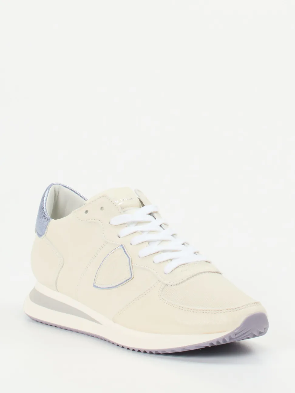 Philippe Model – Sneaker aus Kalbleder in Cremeweiß