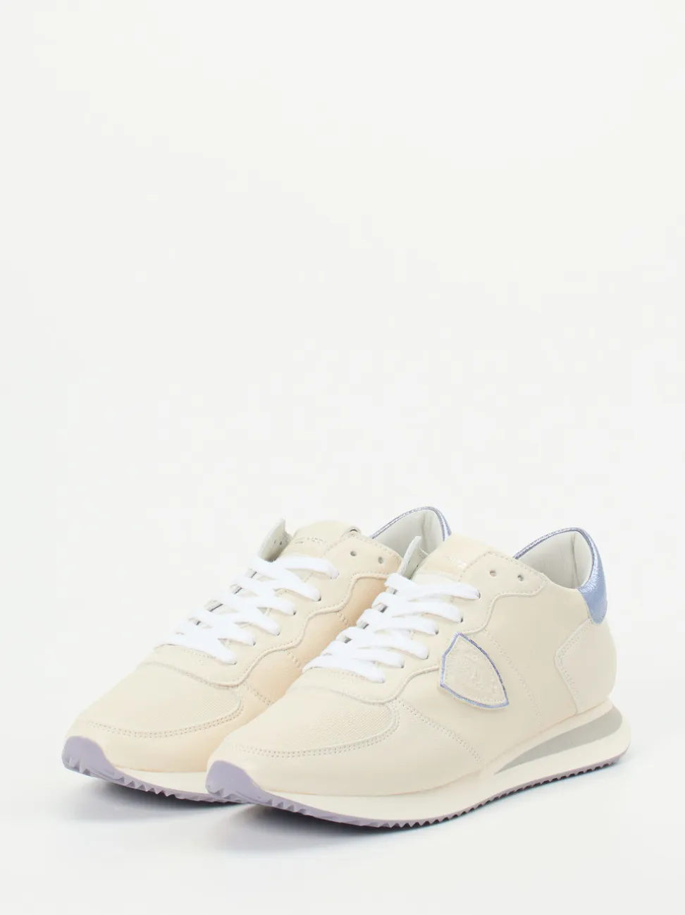 Philippe Model – Sneaker aus Kalbleder in Cremeweiß