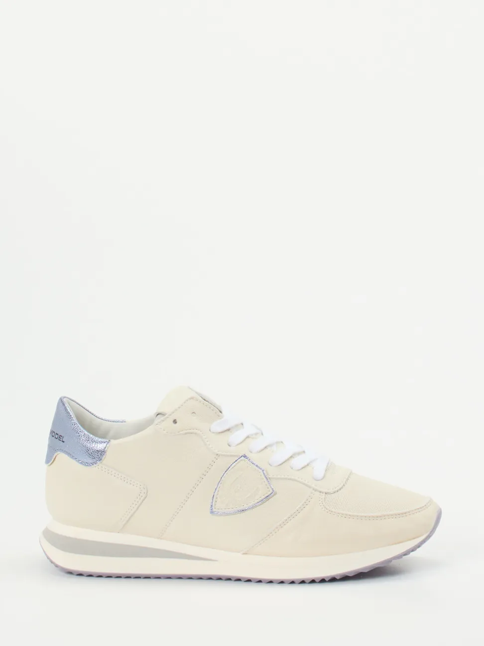 Philippe Model – Sneaker aus Kalbleder in Cremeweiß