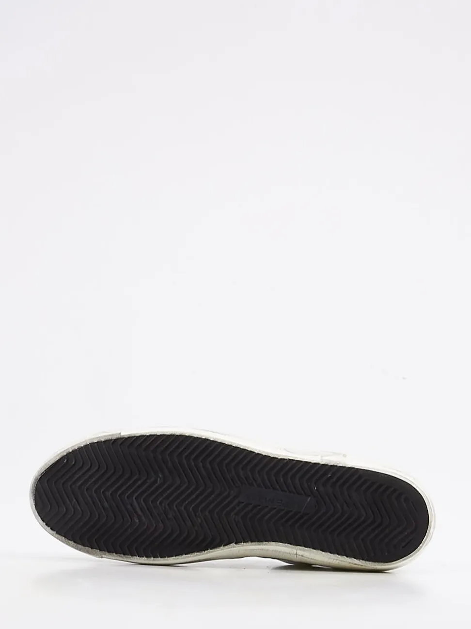 Philippe Model – Sneaker aus Kalbleder weiß Used-Look