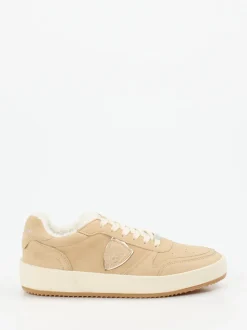 Philippe Model – Sneaker aus Nubukleder beige