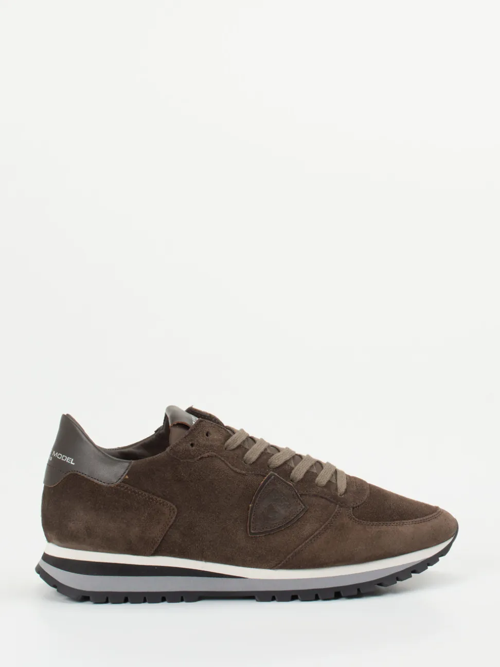 Philippe Model – Sneaker aus Veloursleder braun