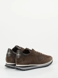 Philippe Model – Sneaker aus Veloursleder braun