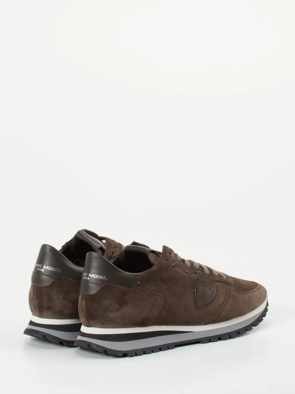 Philippe Model – Sneaker aus Veloursleder braun
