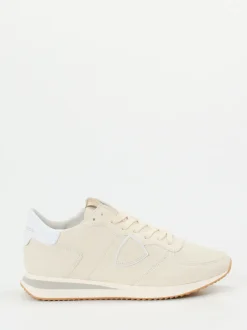 Philippe Model – Sneaker aus Kalbleder in Cremeweiß