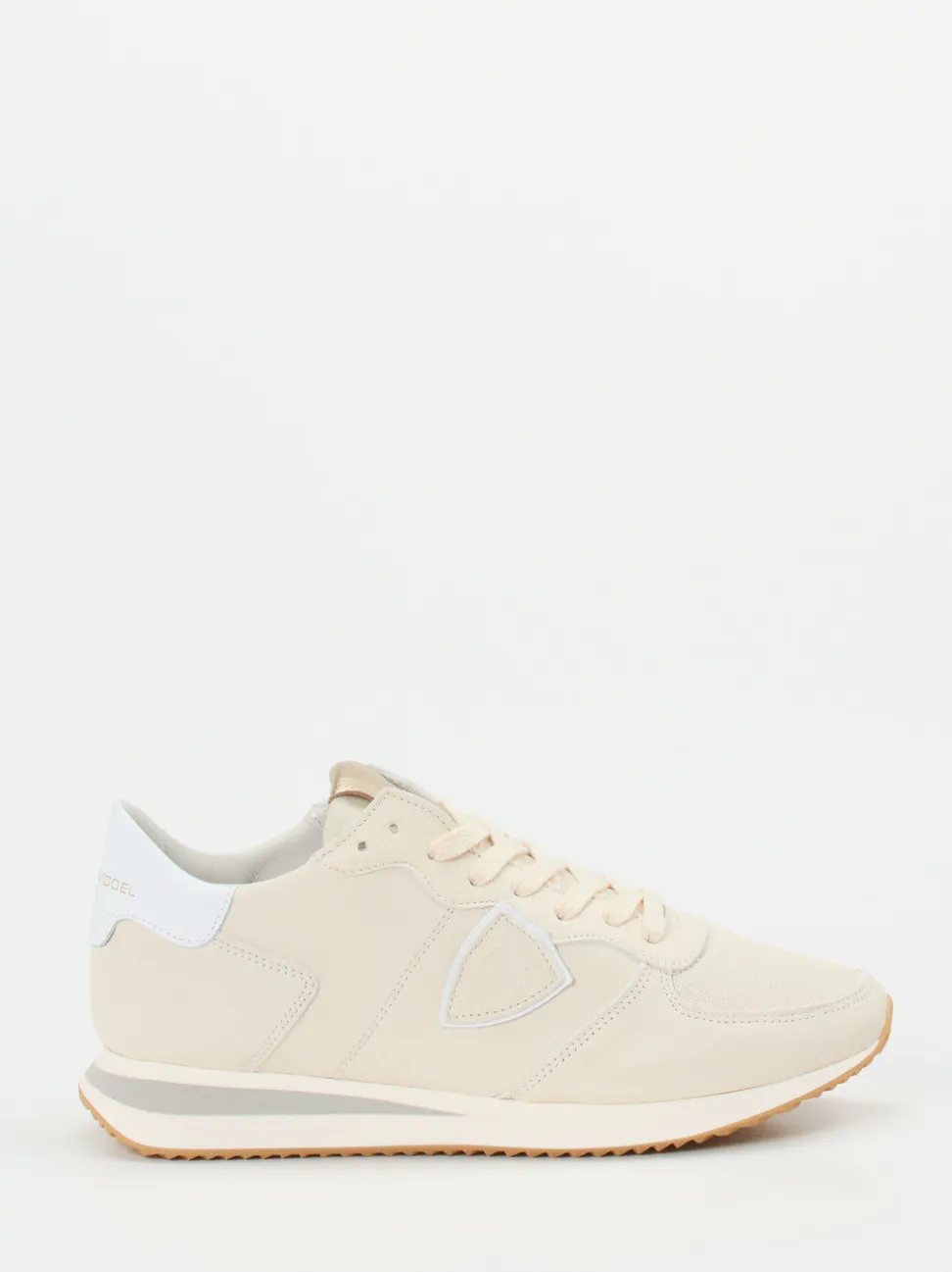 Philippe Model – Sneaker aus Kalbleder in Cremeweiß