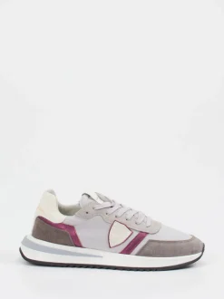 Philippe Model – Sneaker aus Veloursleder grau