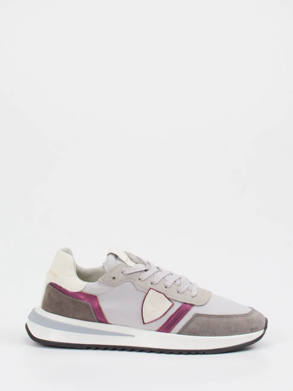 Philippe Model – Sneaker aus Veloursleder grau