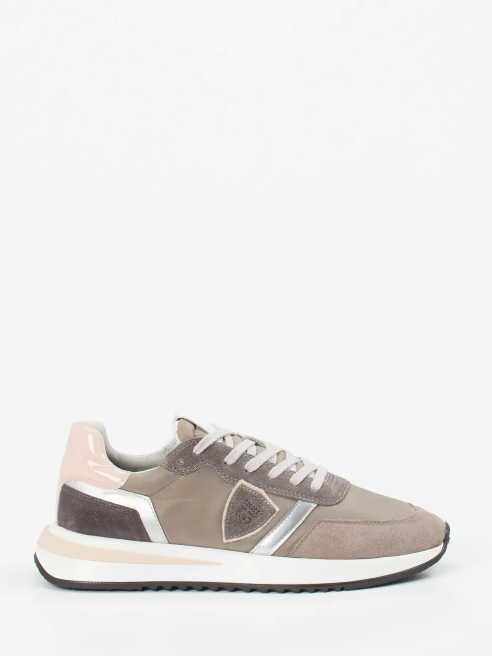 Philippe Model – Sneaker aus Veloursleder in Taupe