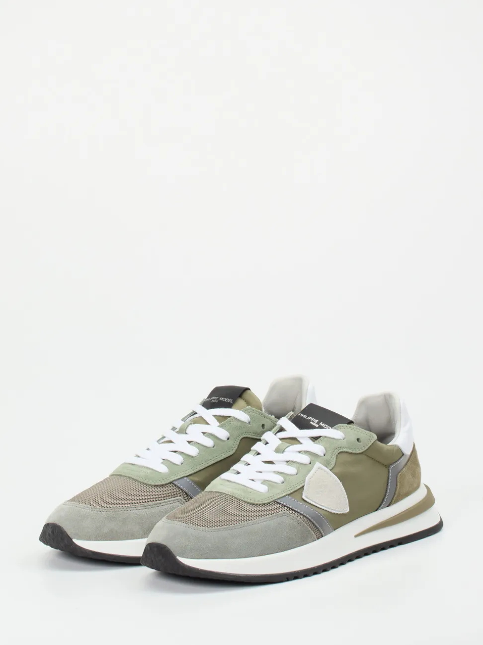 Philippe Model – Sneaker aus Veloursleder Khaki