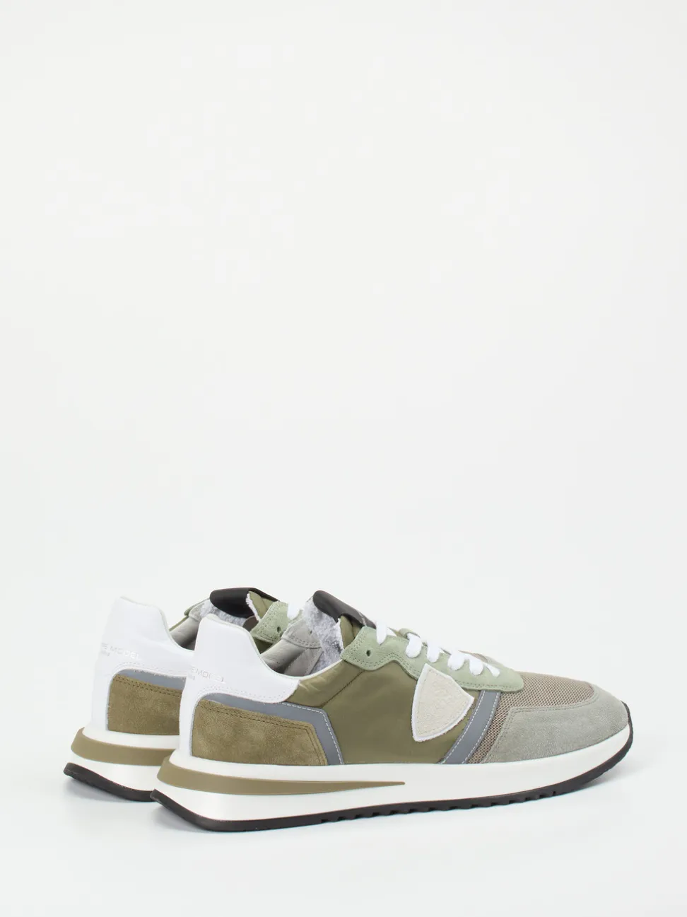 Philippe Model – Sneaker aus Veloursleder Khaki