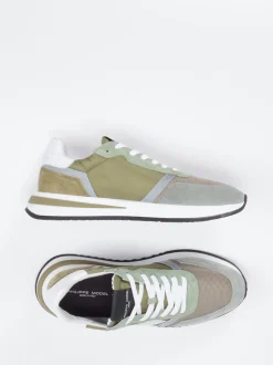 Philippe Model – Sneaker aus Veloursleder Khaki