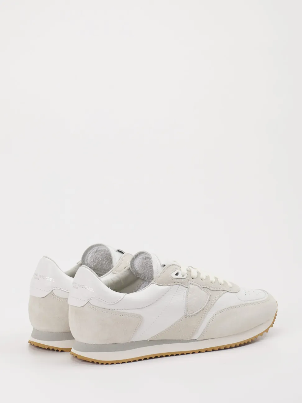 Philippe Model – Sneaker aus Velour/Leder Offwhite