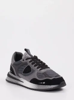 Philippe Model – Sneaker aus Velour/Textil dunkelgrau