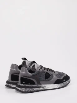Philippe Model – Sneaker aus Velour/Textil dunkelgrau