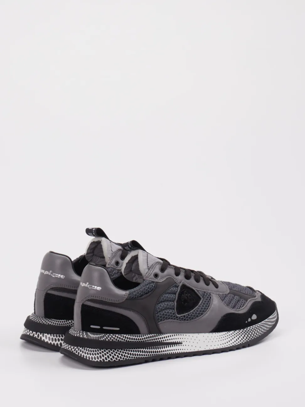 Philippe Model – Sneaker aus Velour/Textil dunkelgrau