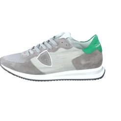 Philippe Model – Sneaker aus Veloursleder grau-grün