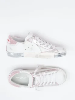 Philippe Model – Sneaker aus Leder mit Metallic-Ferse