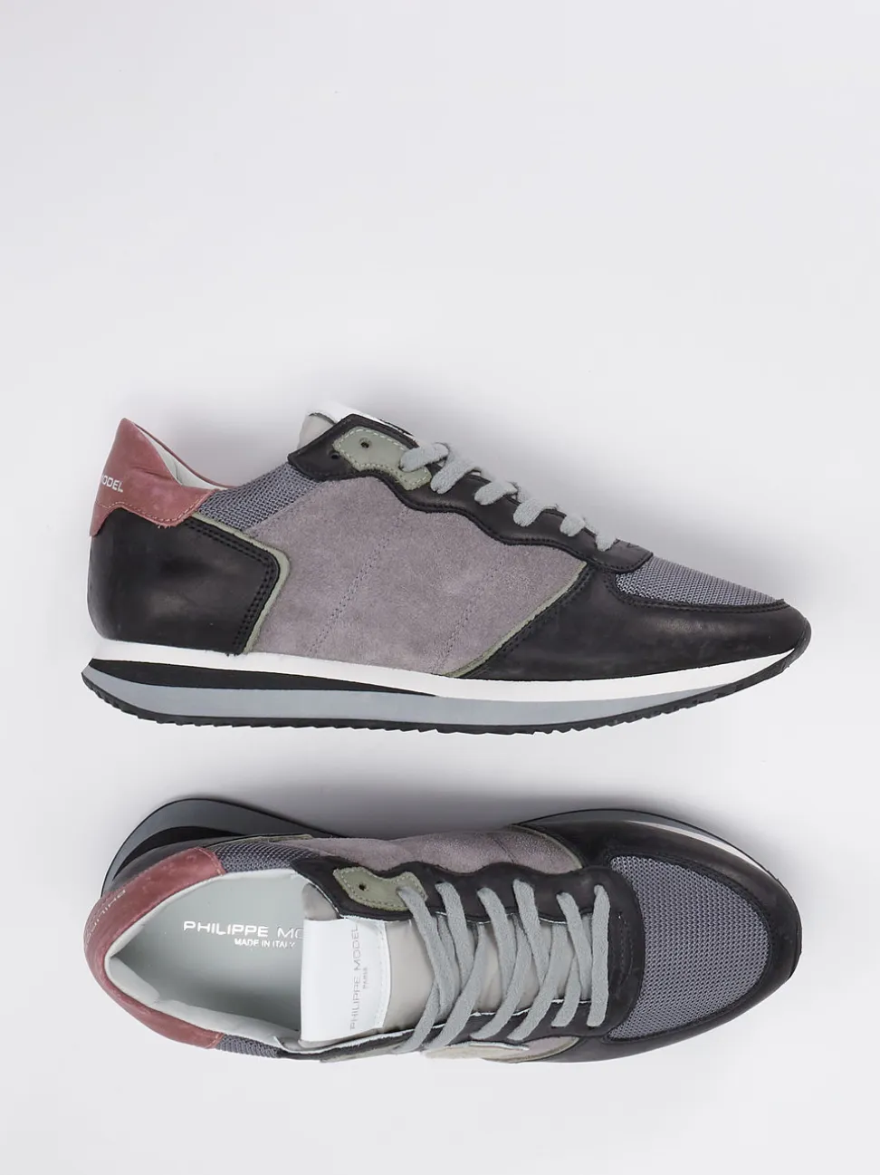 Philippe Model – Sneaker aus Kalbleder im Retro-Stil