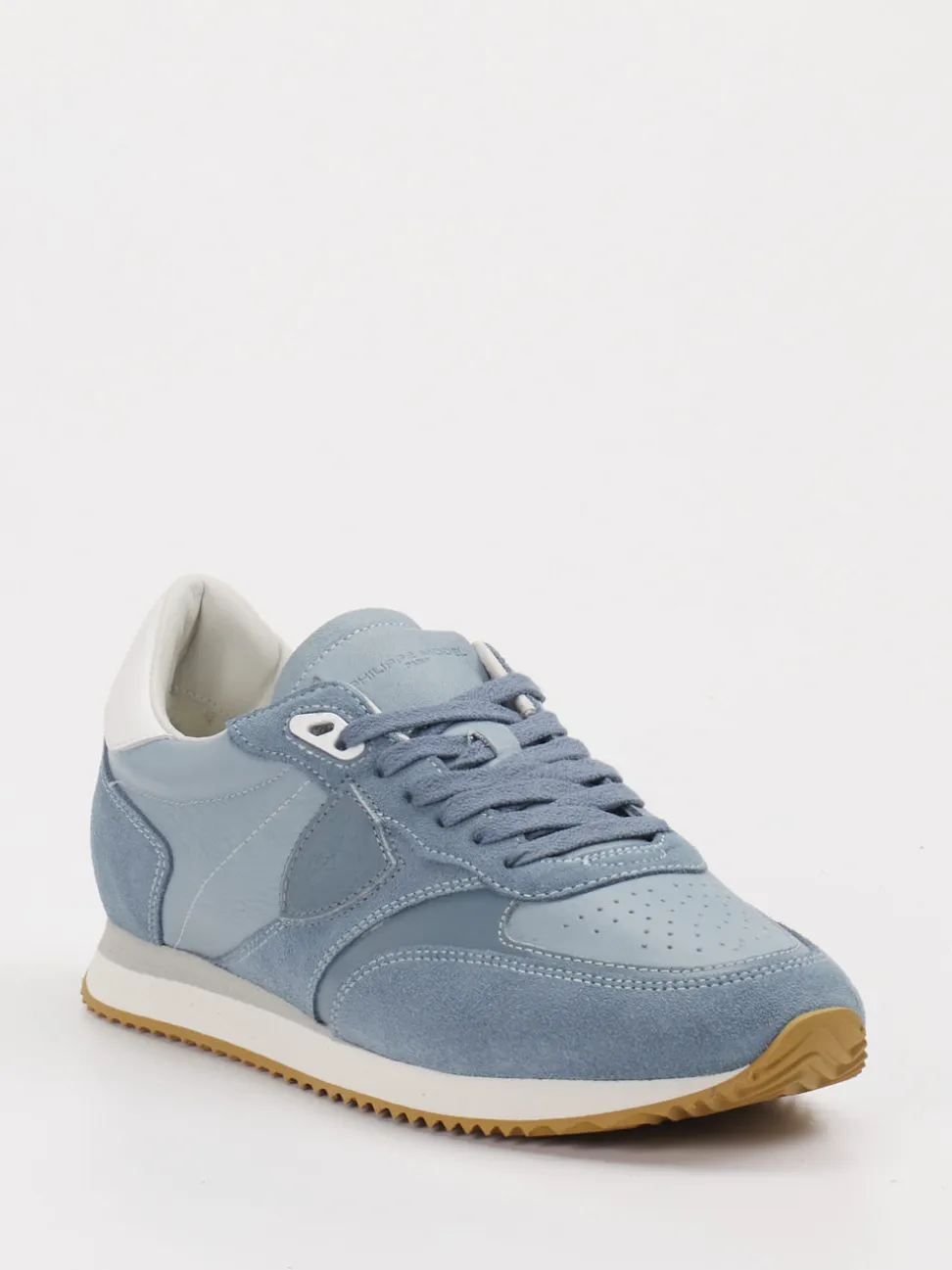 Philippe Model – Sneaker aus Velourleder Taubenblau