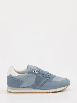 Philippe Model – Sneaker aus Velourleder Taubenblau