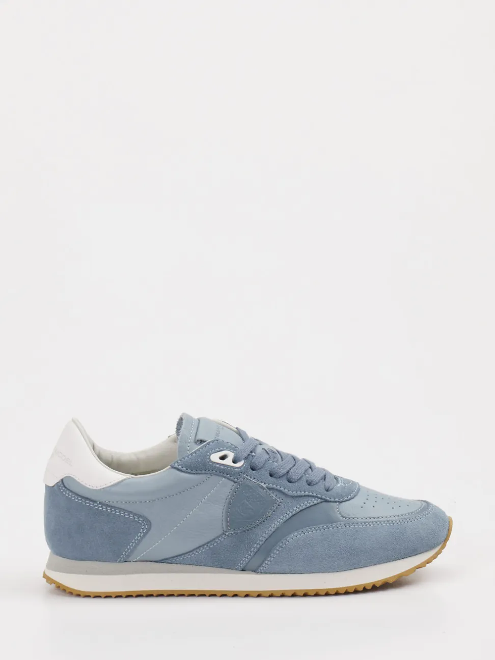 Philippe Model – Sneaker aus Velourleder Taubenblau