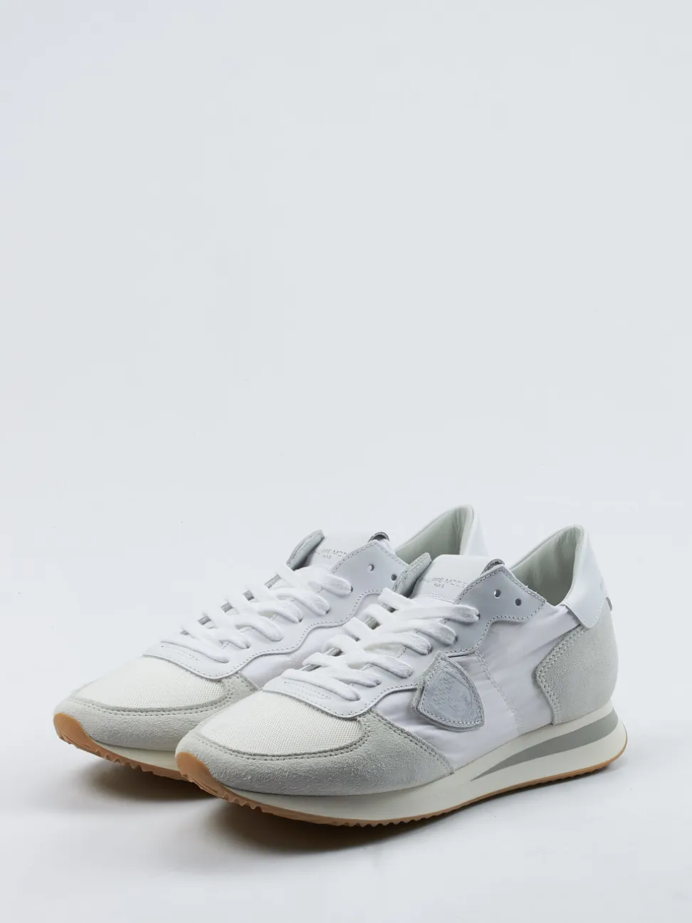 Philippe Model – Sneaker aus Veloursleder Off-White