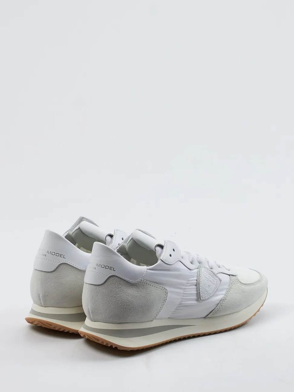 Philippe Model – Sneaker aus Veloursleder Off-White