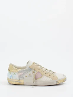Philippe Model – Sneaker aus Leder mit Metallic-Effekt