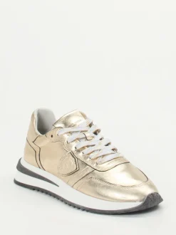 Philippe Model – Sneaker aus Metallicleder Gold
