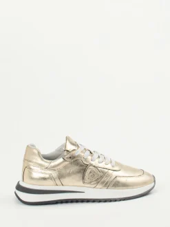 Philippe Model – Sneaker aus Metallicleder Gold