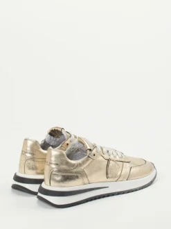 Philippe Model – Sneaker aus Metallicleder Gold