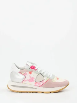 Philippe Model – Sneaker aus Veloursleder und Canvas