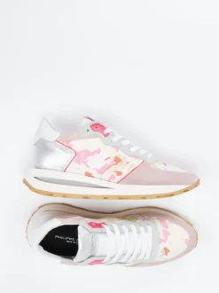Philippe Model – Sneaker aus Veloursleder und Canvas