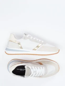 Philippe Model – Sneaker aus Veloursleder Offwhite