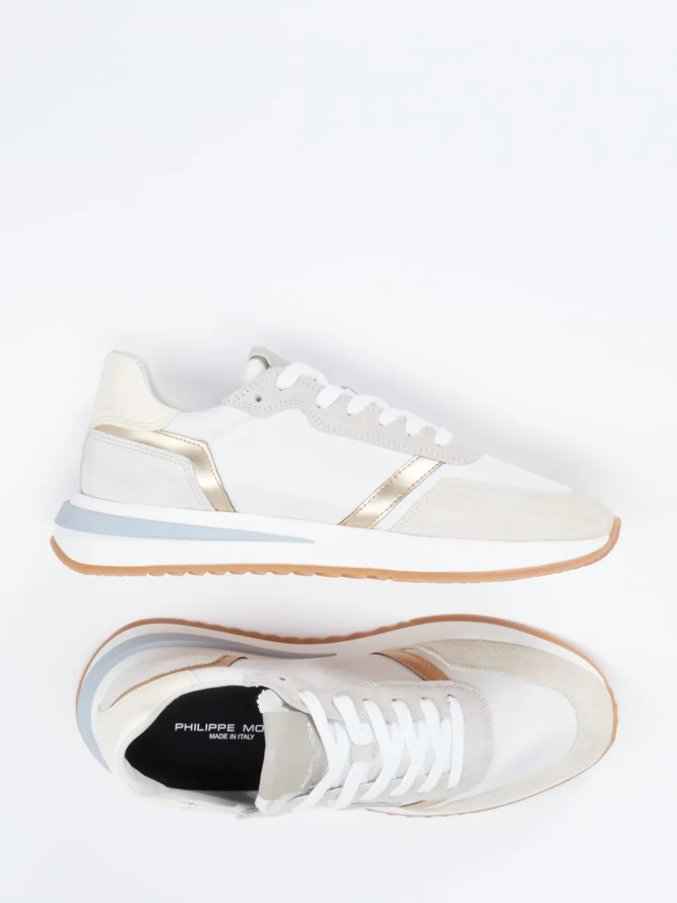 Philippe Model – Sneaker aus Veloursleder Offwhite