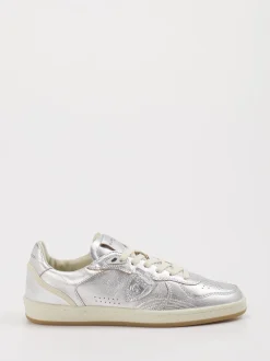 Philippe Model – Sneaker aus Metallicleder Silber