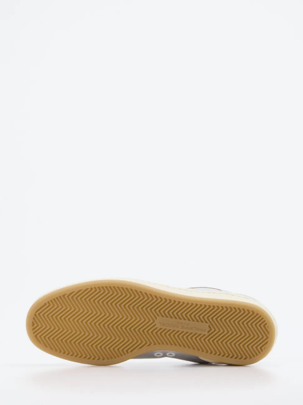 Philippe Model – Sneaker aus Metallicleder Silber