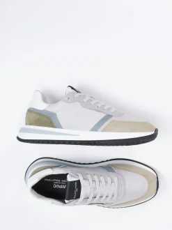 Philippe Model – Sneaker aus Veloursleder in Grau
