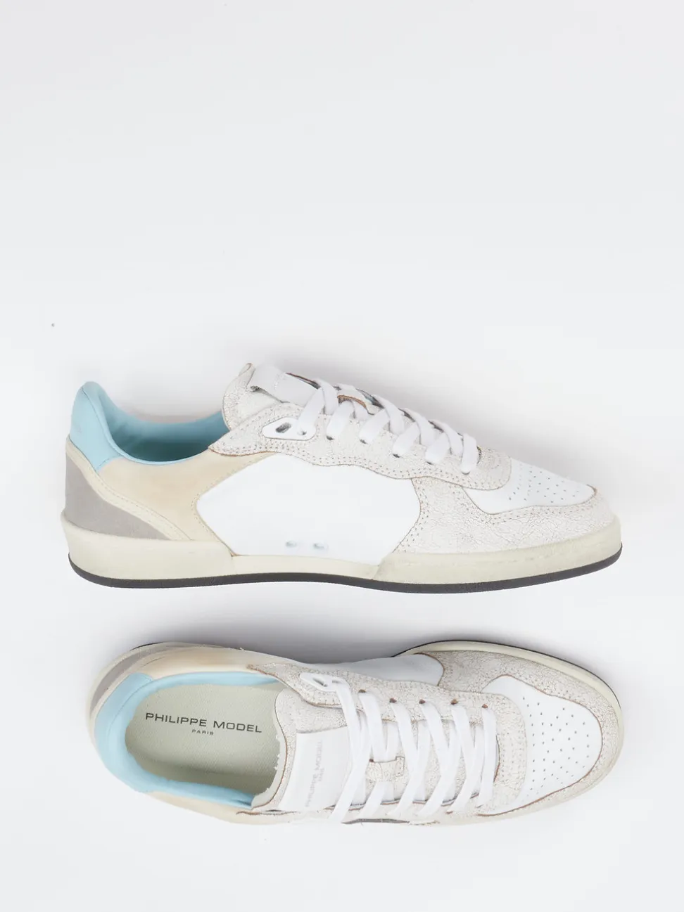 Philippe Model – Sneaker aus Kalbleder in Weiß